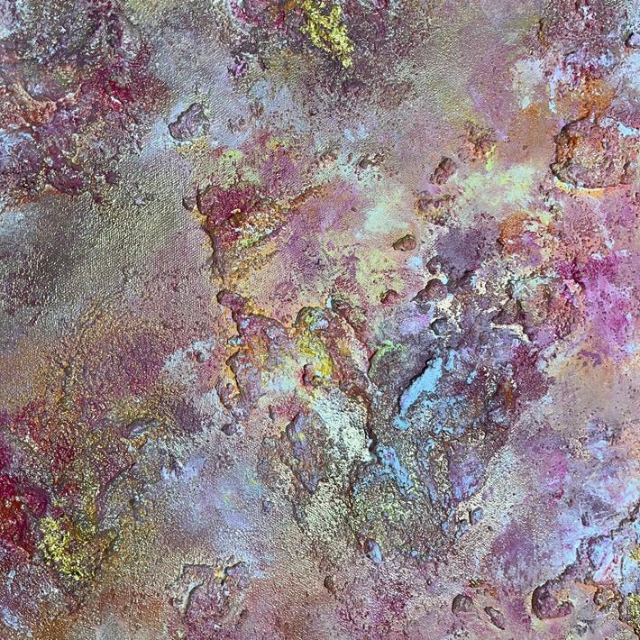 Abstraktes Gemälde kaufen - Aurum Rise 80x80 cm - gemaelde - kaufen - sabine - runge - muenchen