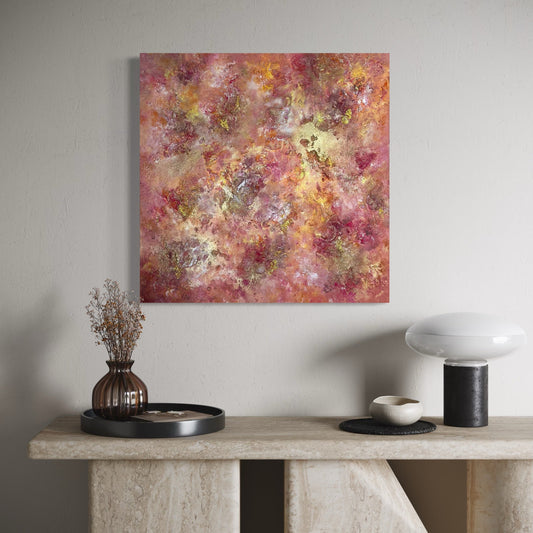 Abstraktes Gemälde kaufen - Aurum Rise 80x80 cm - gemaelde - kaufen - sabine - runge - muenchen