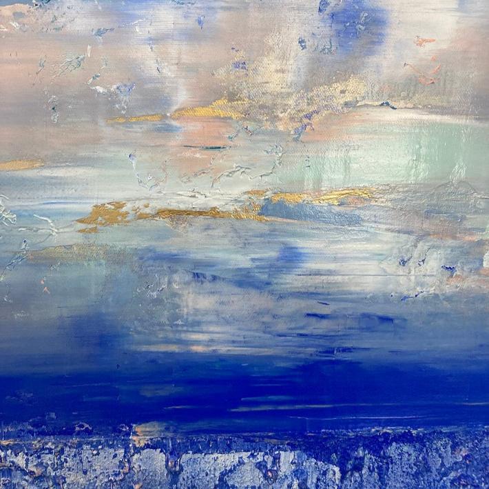 Abstraktes Gemälde kaufen - Elysian Sky 100x80 cm - gemaelde - kaufen - sabine - runge - muenchen