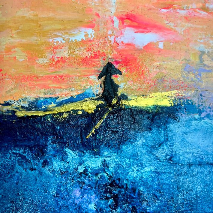 Abstraktes Gemälde kaufen - Silent Navigator 30x30 cm - gemaelde - kaufen - sabine - runge - muenchen