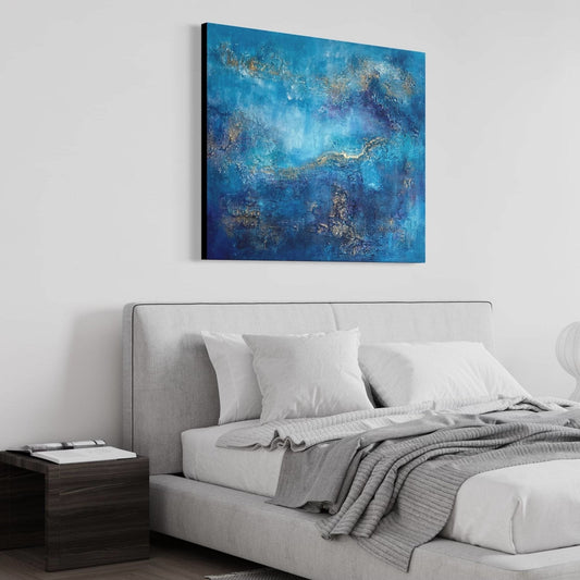 Abstraktes Gemälde kaufen - Golden Wings 120x100 cm - gemaelde - kaufen - sabine - runge - muenchen