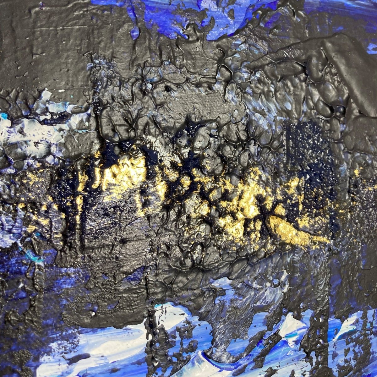 Abstraktes Gemälde kaufen - Heart in Alaska 60x60 cm - gemaelde - kaufen - sabine - runge - muenchen