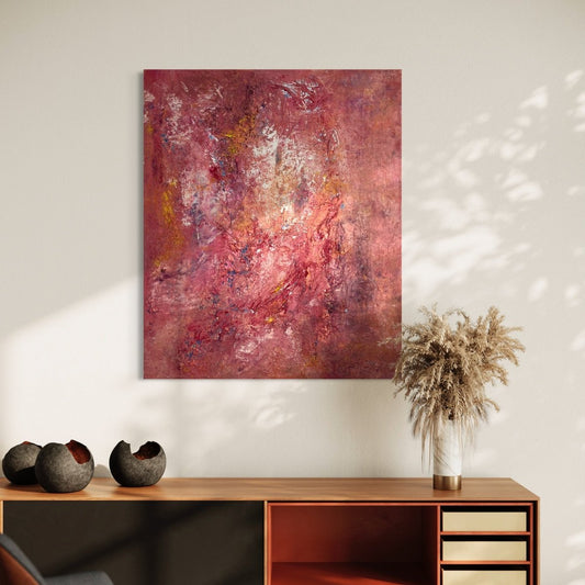 Abstraktes Gemälde kaufen - Red Harmony 120x100 cm - gemaelde - kaufen - sabine - runge - muenchen