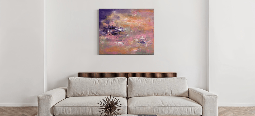 Abstrakte Kunst Miami – Originalgemälde für Luxus-Interiors & Strandvillen - Sabine Runge Painting