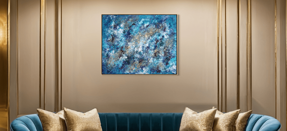Abstrakte Originalkunst für Paris Interiors – Intellektuelle Tiefe und moderne Eleganz - Sabine Runge Painting