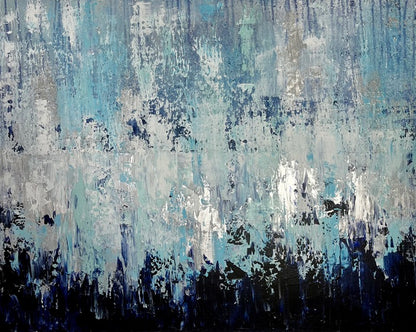 Abstraktes Gemälde kaufen, 100x80 cm gerahmt, Original von Sabine Runge