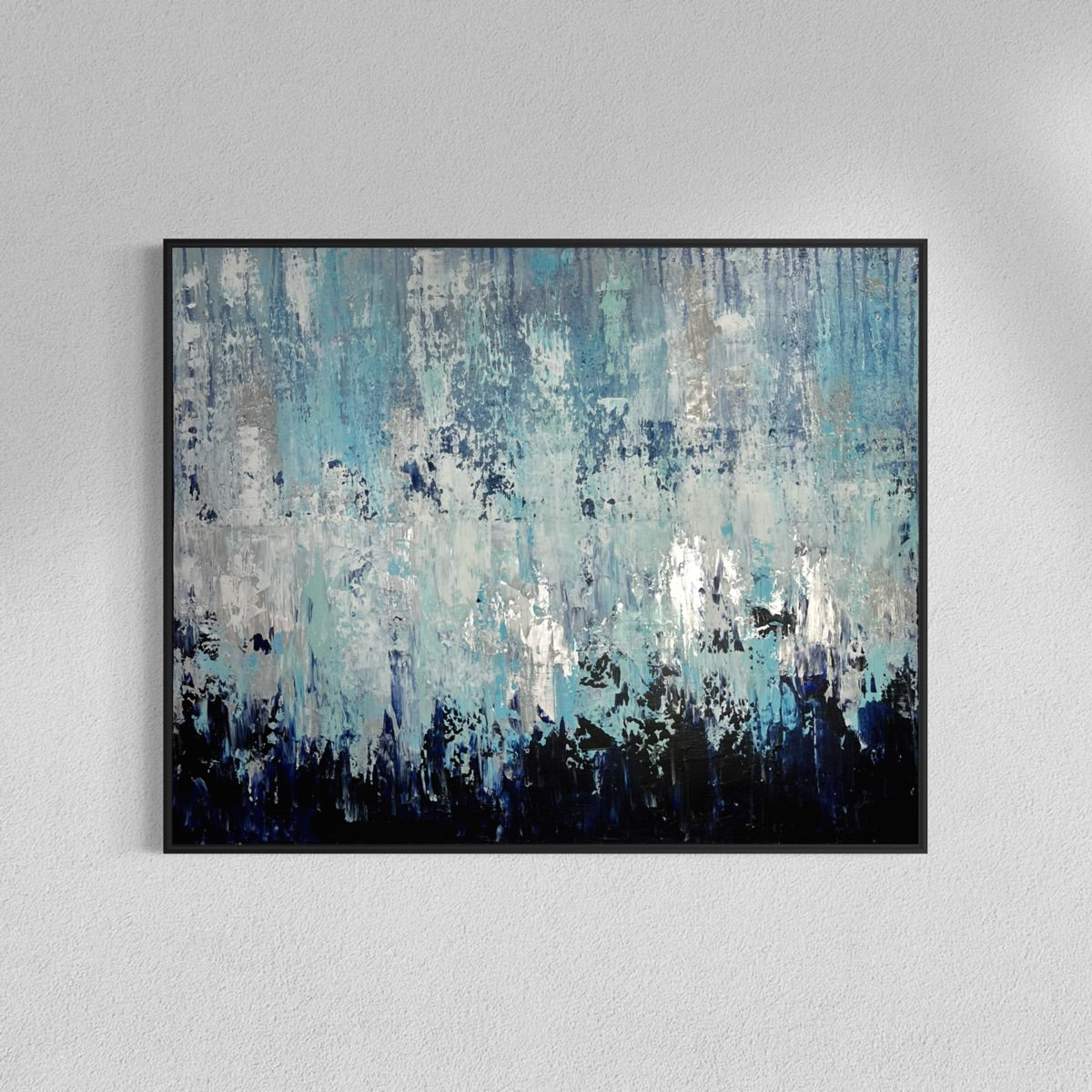 Abstraktes Gemälde kaufen, 100x80 cm gerahmt, Original von Sabine Runge