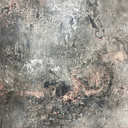 Detailansicht Dust to Dream – strukturierte Oberfläche mit Rosé, Grau und metallischen Akzenten