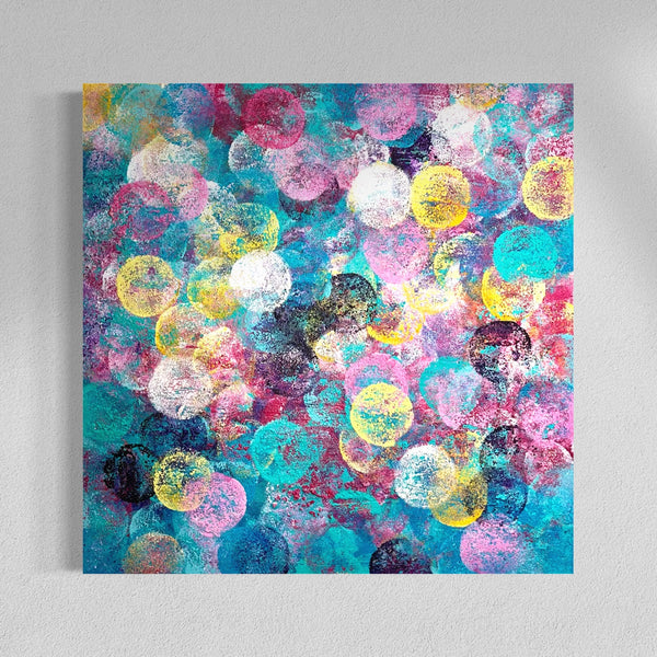 Abstraktes Gemälde kaufen - Connecting the Dots 80x80 cm