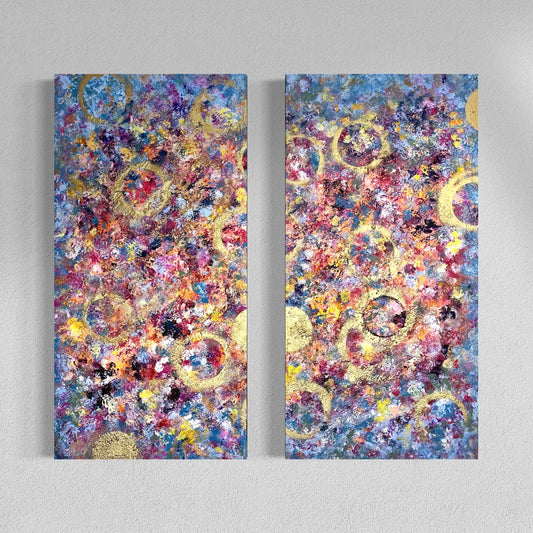 Abstraktes Gemälde kaufen - Out of the Bubble 100x100 cm - gemaelde - kaufen - sabine - runge - muenchen