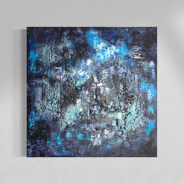 Abstraktes Gemälde kaufen - Midnight Fever 100x100 cm