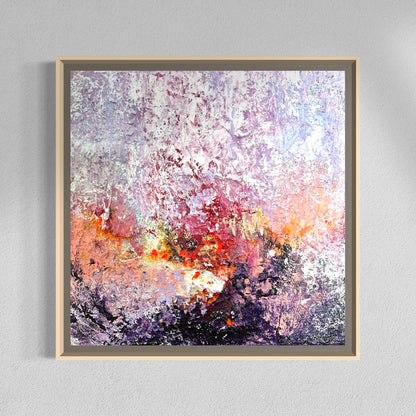 Abstraktes Gemälde kaufen - Lava & Lavender 30x30 cm - gemaelde - kaufen - sabine - runge - muenchen