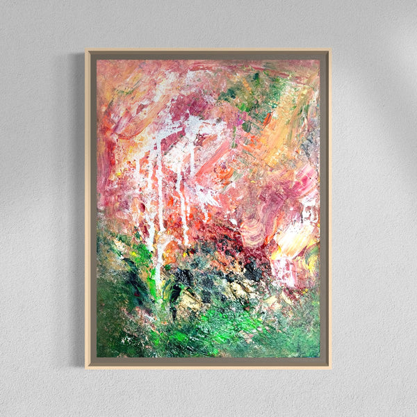 Abstraktes Gemälde kaufen - Fire in the Jungle 40x30 cm