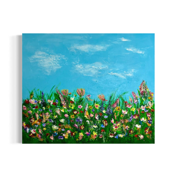 Abstraktes Gemälde kaufen - Wildflower Field 120x100 cm