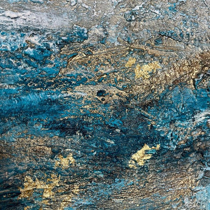 Abstraktes Gemälde kaufen - Aqua Aura 100×100 cm - gemaelde - kaufen - sabine - runge - muenchen