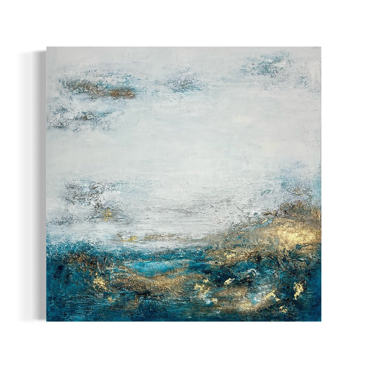 Abstraktes Gemälde kaufen - Aqua Aura 100×100 cm - gemaelde - kaufen - sabine - runge - muenchen