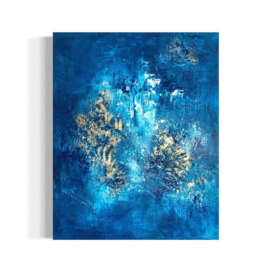 Abstraktes Gemälde kaufen - Blue Escape 100x80 cm - gemaelde - kaufen - sabine - runge - muenchen
