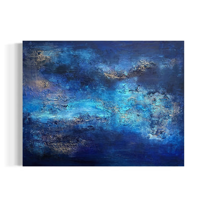 Abstraktes Gemälde kaufen - Blue Hour 70x90 cm - gemaelde - kaufen - sabine - runge - muenchen