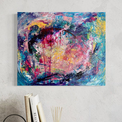 Abstraktes Gemälde kaufen - Burning Boundaries 60x50 cm - gemaelde - kaufen - sabine - runge - muenchen