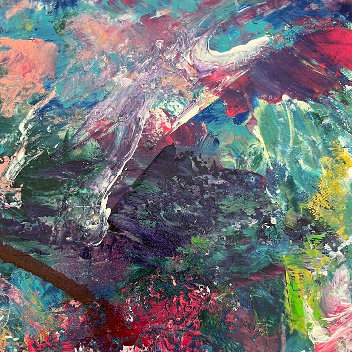 Abstraktes Gemälde kaufen - Burning Boundaries 60x50 cm - gemaelde - kaufen - sabine - runge - muenchen