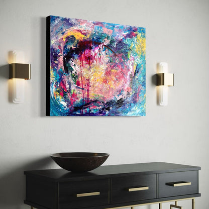 Abstraktes Gemälde kaufen - Burning Boundaries 60x50 cm - gemaelde - kaufen - sabine - runge - muenchen