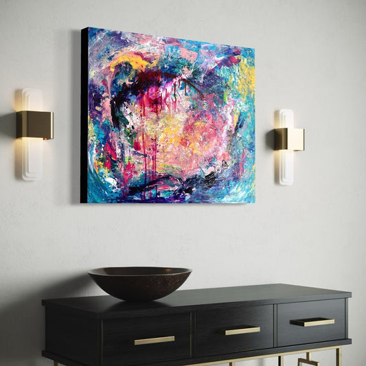 Abstraktes Gemälde kaufen - Burning Boundaries 60x50 cm - gemaelde - kaufen - sabine - runge - muenchen