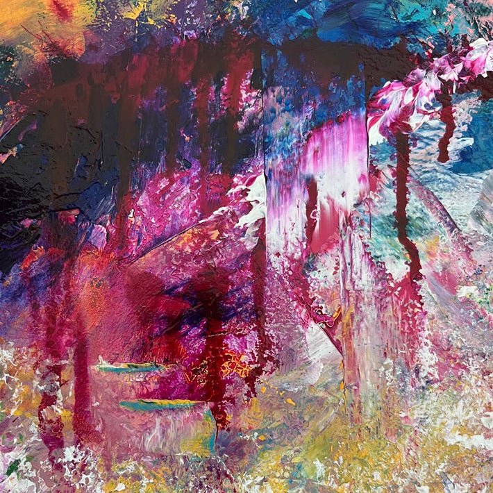 Abstraktes Gemälde kaufen - Burning Boundaries 60x50 cm - gemaelde - kaufen - sabine - runge - muenchen