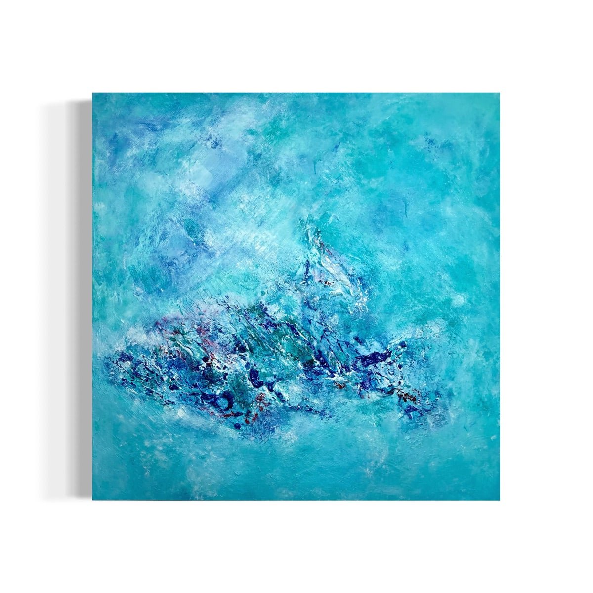 Abstraktes Gemälde kaufen - Celeste 80x80 cm - gemaelde - kaufen - sabine - runge - muenchen