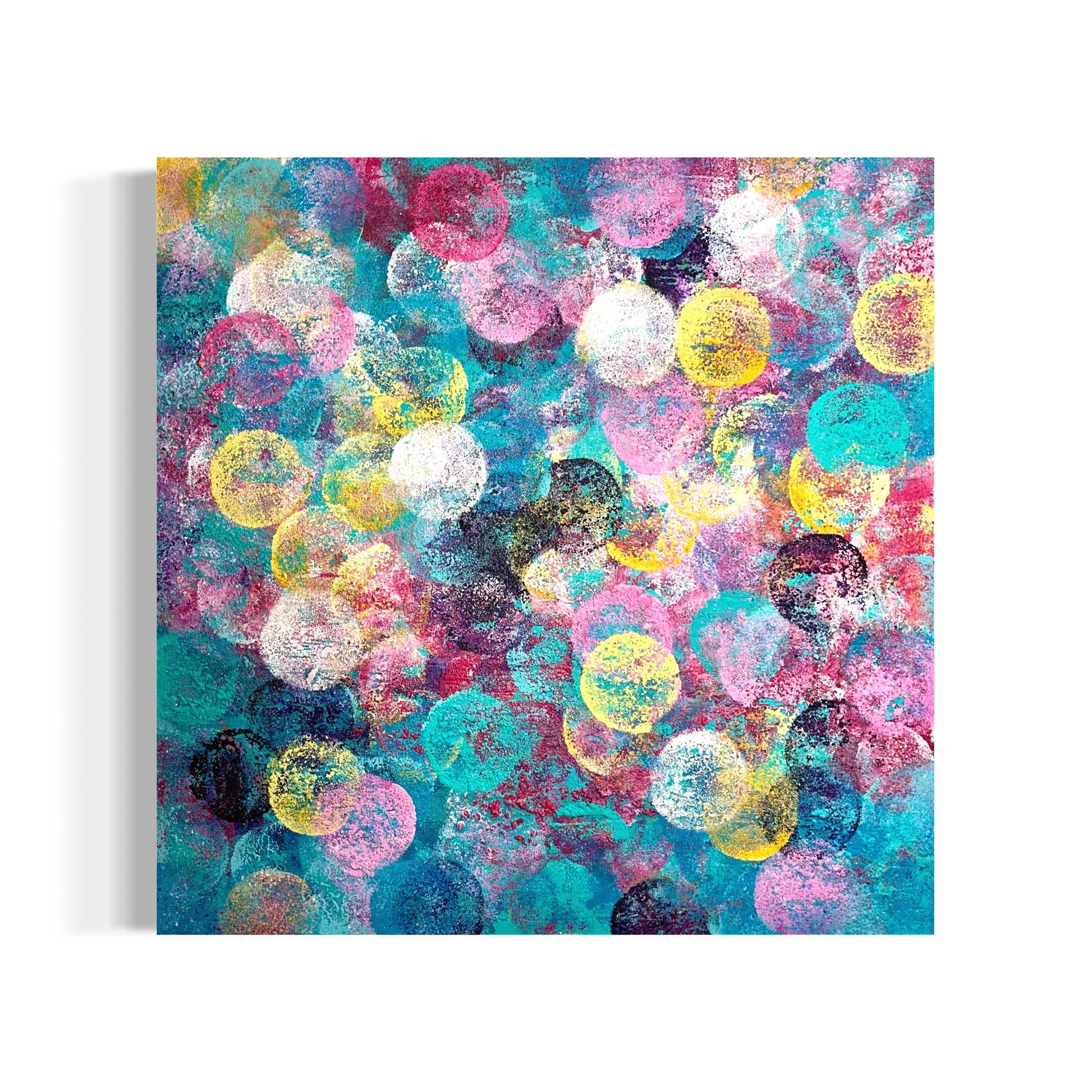 Abstraktes Gemälde kaufen - Connecting the Dots 80x80 cm - gemaelde - kaufen - sabine - runge - muenchen