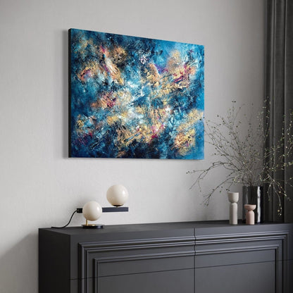 Abstraktes Gemälde kaufen - Dance on the Vulcano 100x80 cm - gemaelde - kaufen - sabine - runge - muenchen