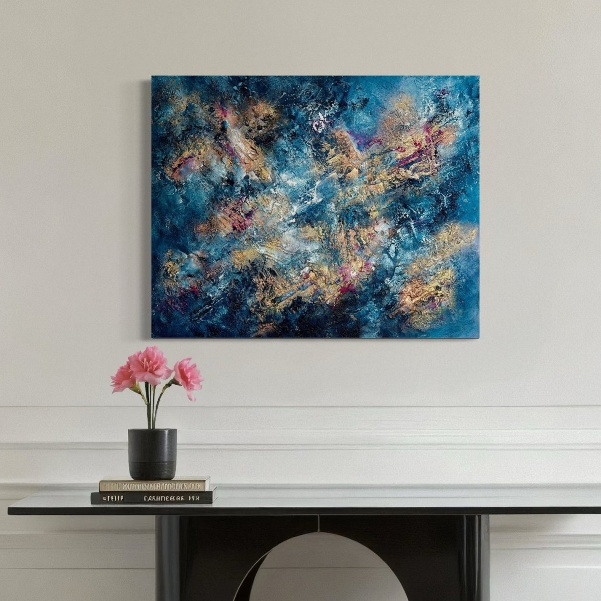 Abstraktes Gemälde kaufen - Dance on the Vulcano 100x80 cm - gemaelde - kaufen - sabine - runge - muenchen