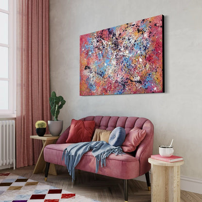 Abstraktes Gemälde kaufen - Dopamine Firework 120x80 cm - gemaelde - kaufen - sabine - runge - muenchen