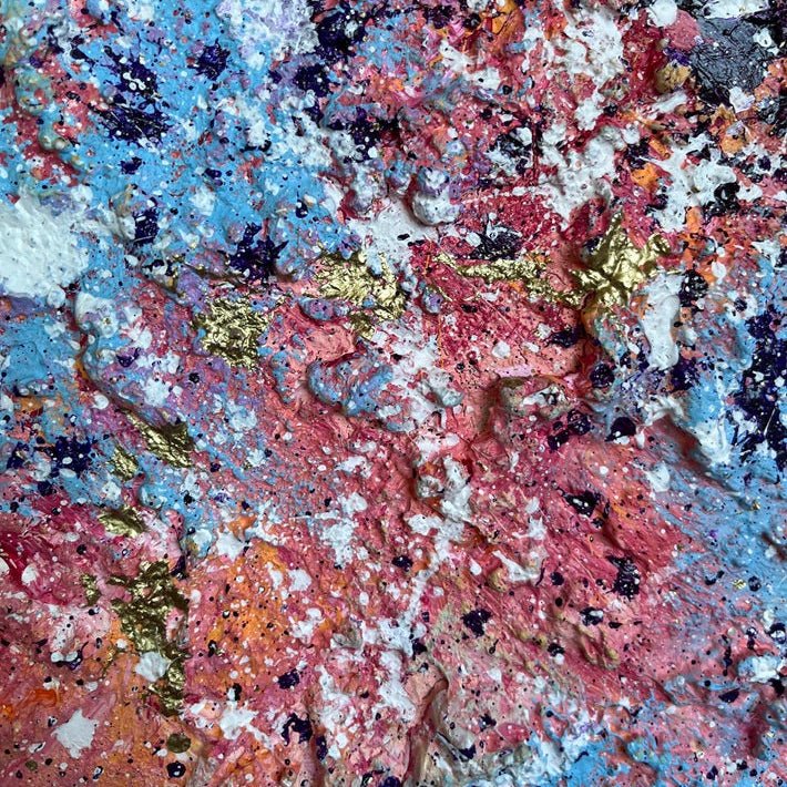 Abstraktes Gemälde kaufen - Dopamine Firework 120x80 cm - gemaelde - kaufen - sabine - runge - muenchen