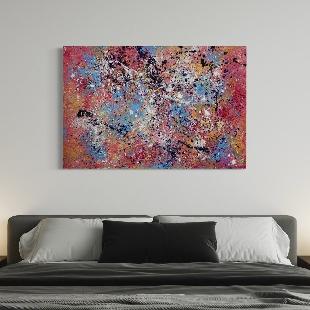 Abstraktes Gemälde kaufen - Dopamine Firework 120x80 cm - gemaelde - kaufen - sabine - runge - muenchen