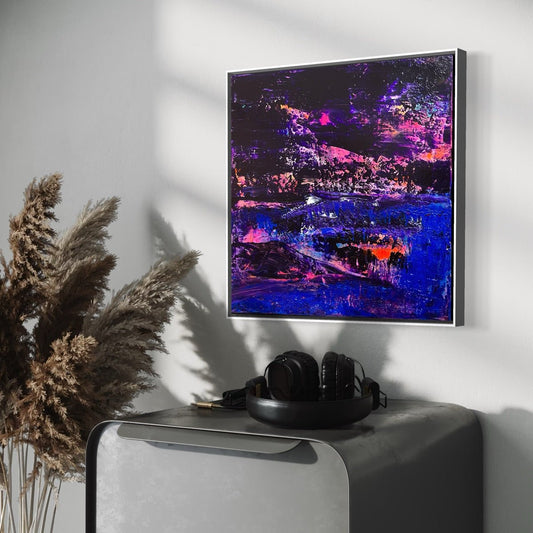 Abstraktes Gemälde kaufen - Dusk til Dawn 40x40 cm - gemaelde - kaufen - sabine - runge - muenchen