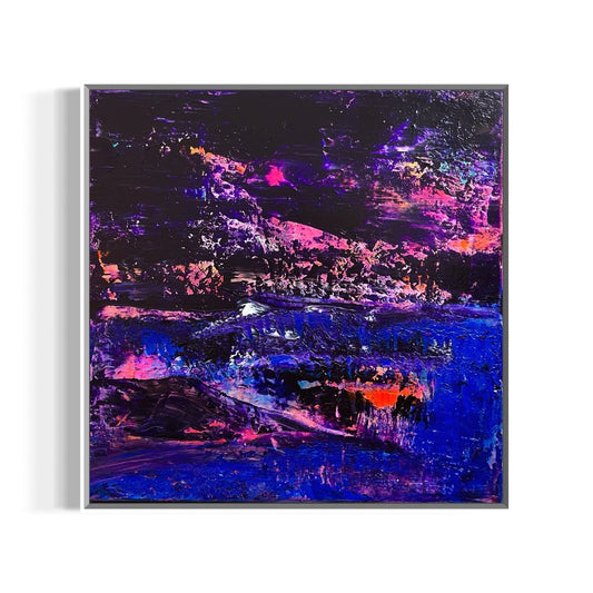 Abstraktes Gemälde kaufen - Dusk til Dawn 40x40 cm - gemaelde - kaufen - sabine - runge - muenchen
