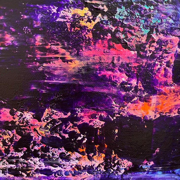 Abstraktes Gemälde kaufen - Dusk til Dawn 40x40 cm - gemaelde - kaufen - sabine - runge - muenchen