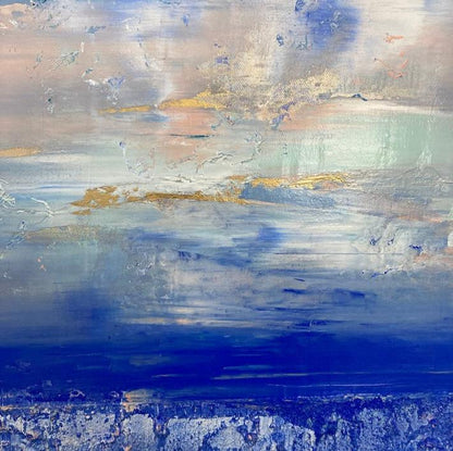 Abstraktes Gemälde kaufen - Elysian Sky 100x80 cm - gemaelde - kaufen - sabine - runge - muenchen