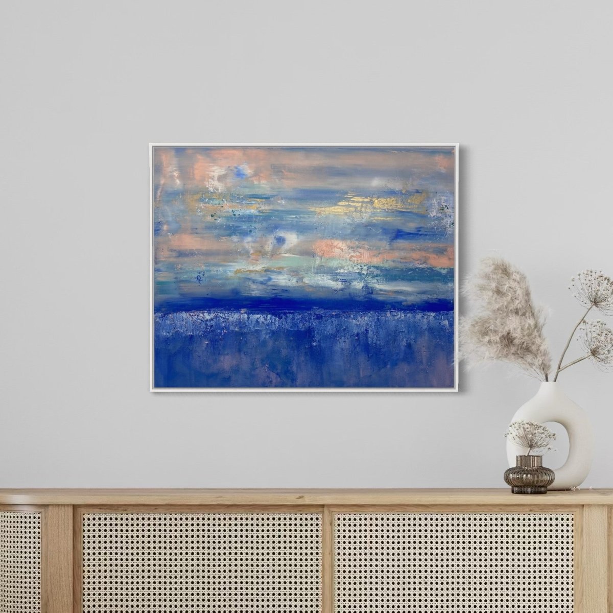 Abstraktes Gemälde kaufen - Elysian Sky 100x80 cm - gemaelde - kaufen - sabine - runge - muenchen