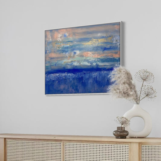 Abstraktes Gemälde kaufen - Elysian Sky 100x80 cm - gemaelde - kaufen - sabine - runge - muenchen