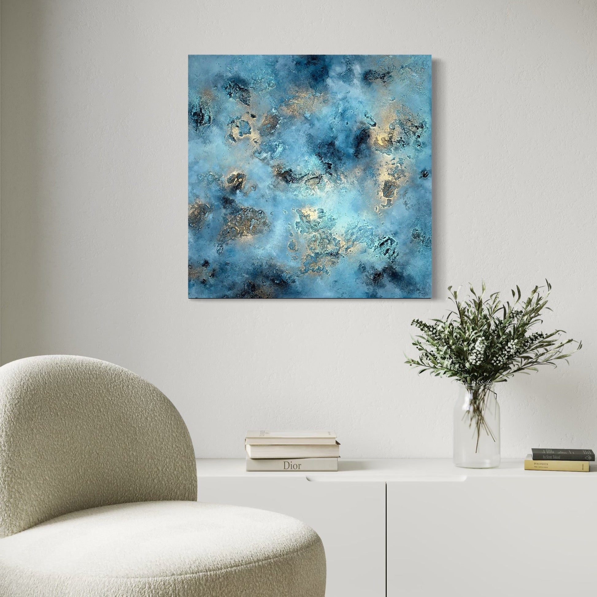 Abstraktes Gemälde kaufen - Ethereal Genesis 80x80 cm - gemaelde - kaufen - sabine - runge - muenchen
