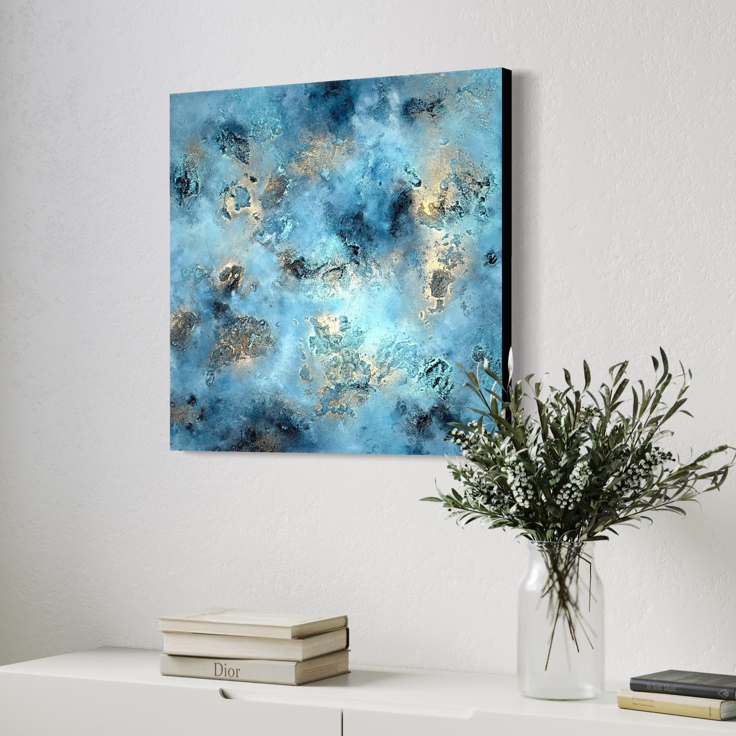Abstraktes Gemälde kaufen - Ethereal Genesis 80x80 cm - gemaelde - kaufen - sabine - runge - muenchen