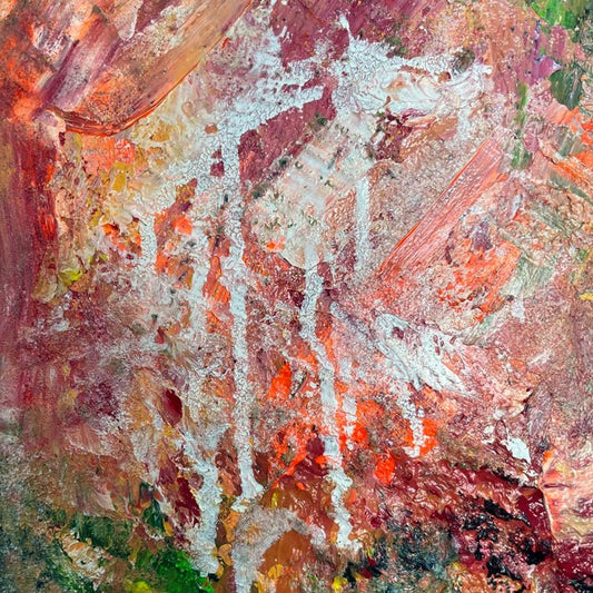 Abstraktes Gemälde kaufen - Fire in the Jungle 40x30 cm - gemaelde - kaufen - sabine - runge - muenchen