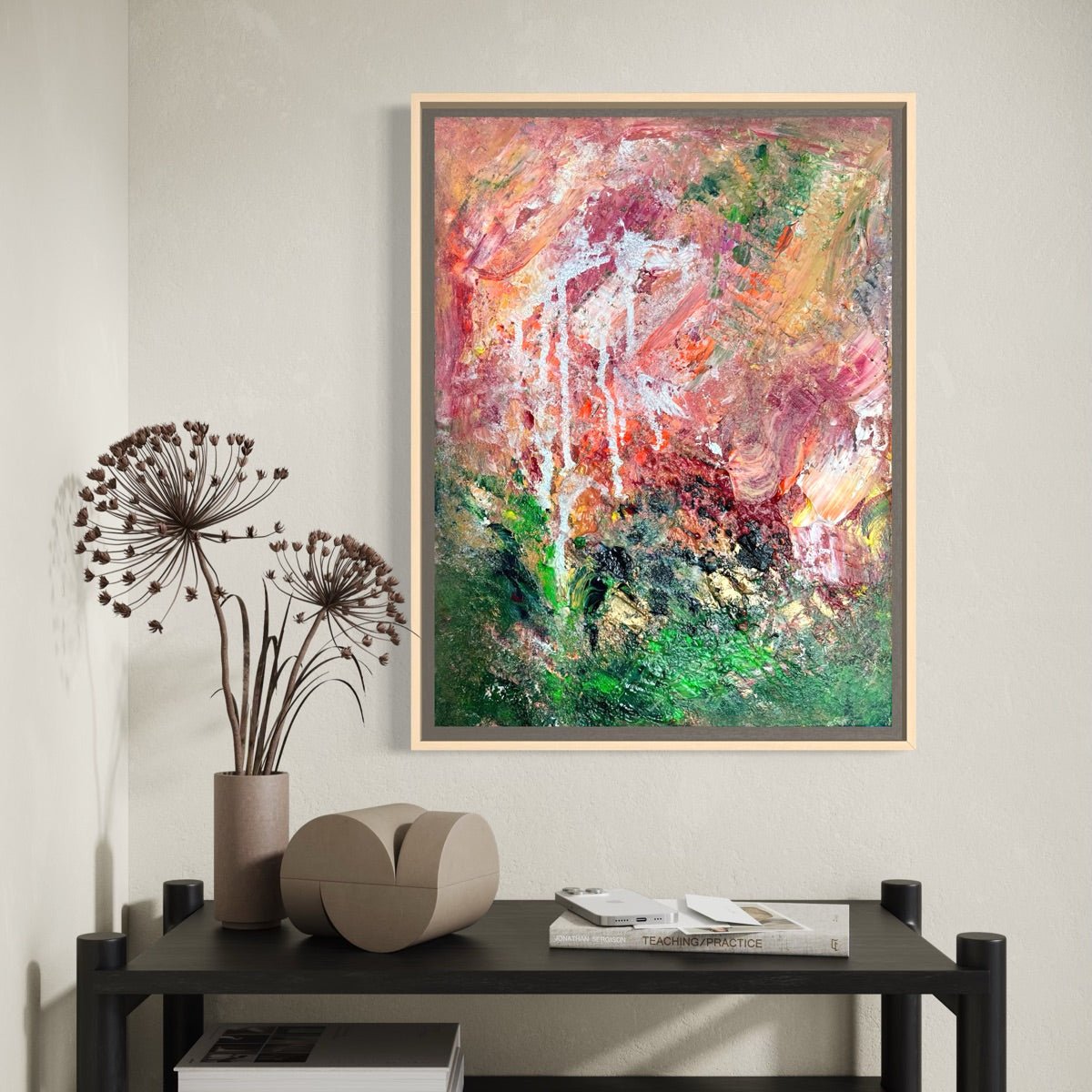 Abstraktes Gemälde kaufen - Fire in the Jungle 40x30 cm - gemaelde - kaufen - sabine - runge - muenchen