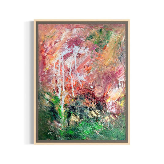 Abstraktes Gemälde kaufen - Fire in the Jungle 40x30 cm - gemaelde - kaufen - sabine - runge - muenchen