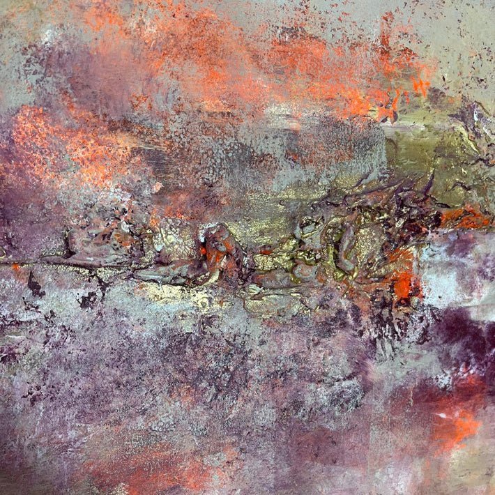 Abstraktes Gemälde kaufen - Flames of Renewal 100x80 cm - gemaelde - kaufen - sabine - runge - muenchen