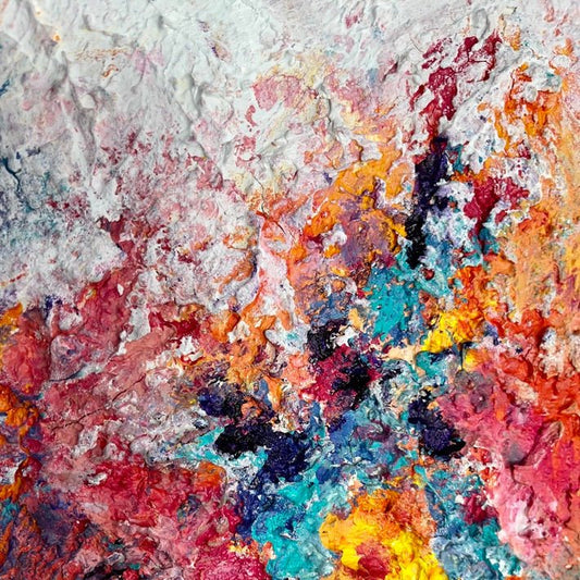 Abstraktes Gemälde kaufen - Flower Shower 60x50 cm - gemaelde - kaufen - sabine - runge - muenchen