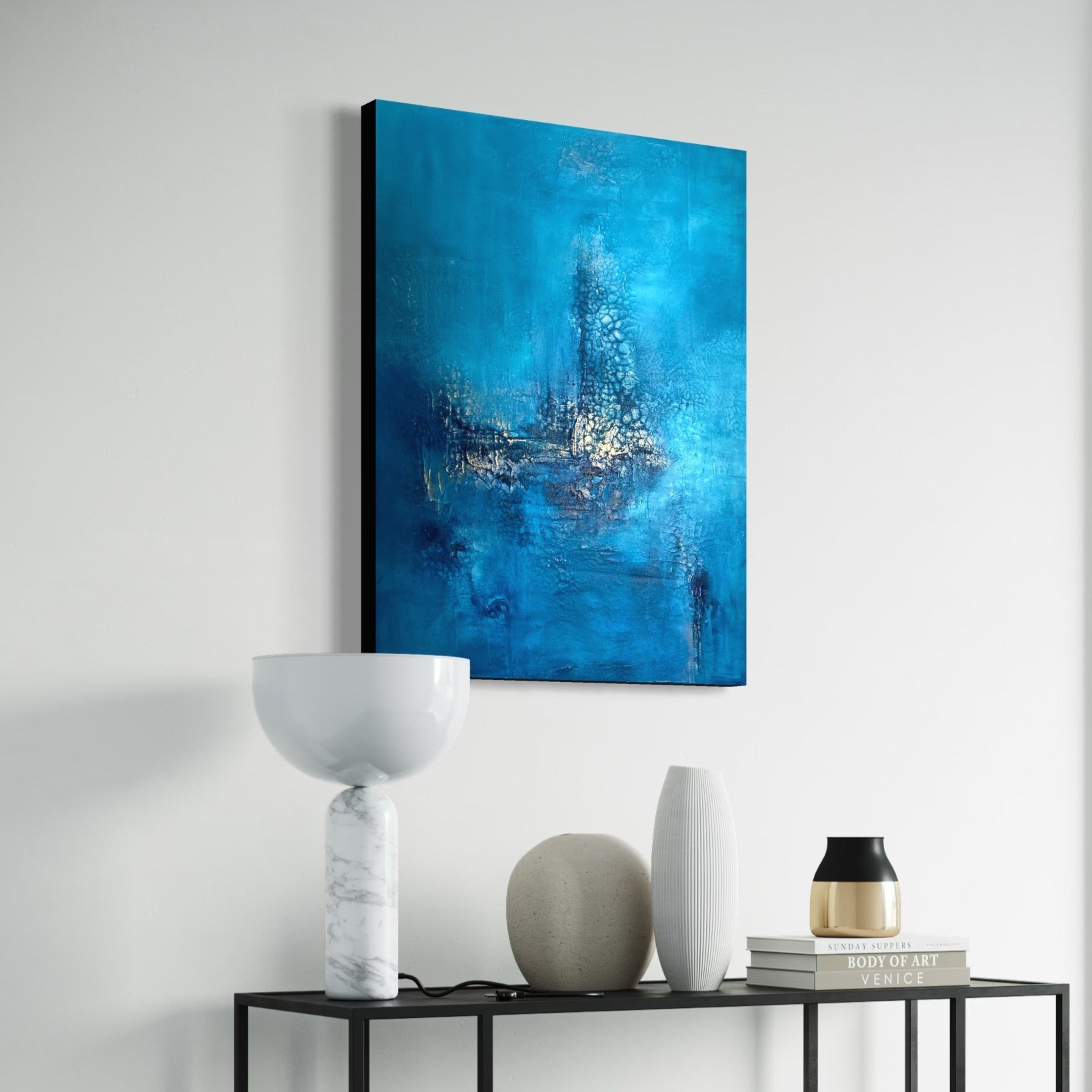 Abstraktes Gemälde kaufen: Fondo del Mar 60x80 cm - gemaelde - kaufen - sabine - runge - muenchen