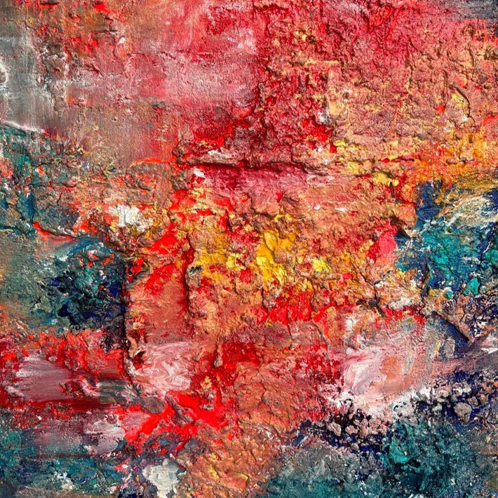 Abstraktes Gemälde kaufen - Forged in Chaos 100x80 cm - gemaelde - kaufen - sabine - runge - muenchen