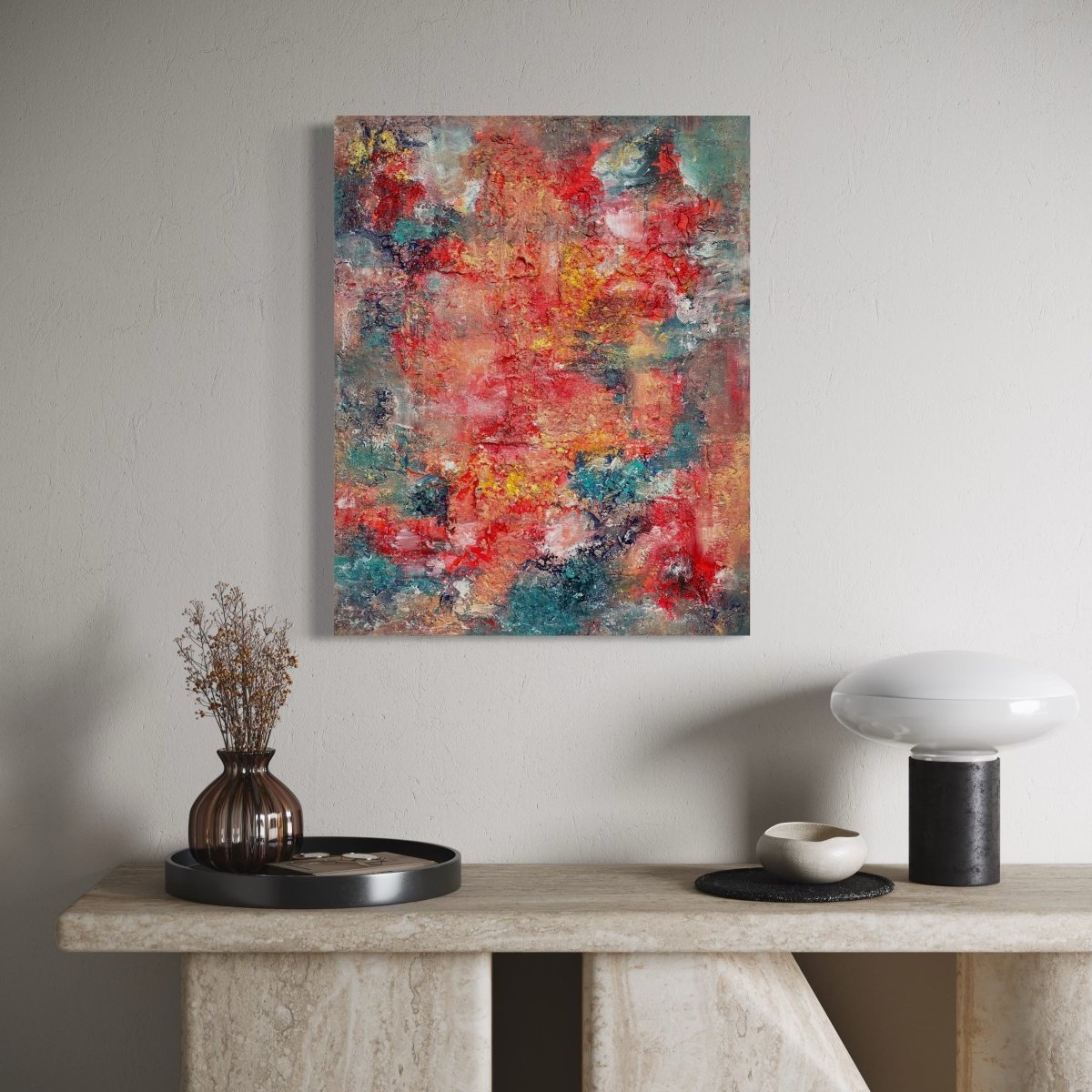 Abstraktes Gemälde kaufen - Forged in Chaos 100x80 cm - gemaelde - kaufen - sabine - runge - muenchen